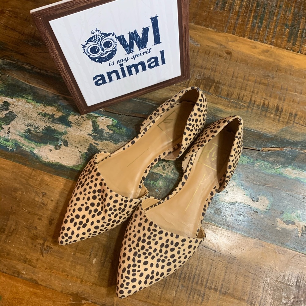 Dolce Vita Leopard Print Cut-Away Flats Size 7.5
